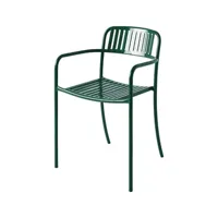 tolix - fauteuil empilable patio en métal, acier inoxydable couleur vert 50 x 52 76 cm designer studio pauline deltour made in design