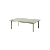tolix - table basse patio en métal, acier inoxydable couleur vert 70 x 110 36 cm designer studio pauline deltour made in design