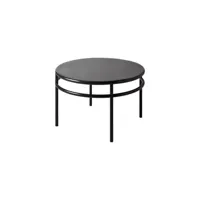 tolix - table basse t37 en métal, acier inoxydable couleur noir 80 x 49.5 cm designer studio made in design