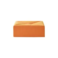 ames - pouf d'extérieur coco en tissu, tissu acrylique outdoor couleur orange 70 x 20 cm designer mut design made in