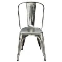 tolix - chaise empilable a en métal, acier brut verni brillant recyclé couleur métal 47 x 51 85 cm designer xavier pauchard made in design