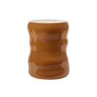 serax - tabouret pawn en céramique, terre cuite émaillée couleur orange 48.49 x 45 cm designer marie  michielssen made in design