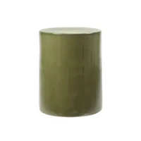 serax - tabouret pawn en céramique, terre cuite émaillée couleur vert 48.49 x 46 cm designer marie  michielssen made in design