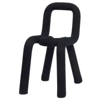 moustache - chaise rembourrée bold en tissu, mousse couleur noir 35 x 39 77.5 cm designer big game made in design