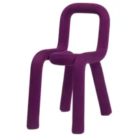 moustache - chaise rembourrée bold en tissu, mousse couleur violet 35 x 39 77.5 cm designer big game made in design
