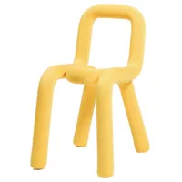 moustache - chaise rembourrée bold en tissu, mousse couleur jaune 35 x 39 77.5 cm designer big game made in design