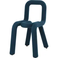 moustache - chaise rembourrée bold en tissu, mousse polyuréthane couleur bleu 75.6 x 39 77.5 cm designer big game made in design
