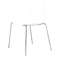 arper - chaise empilable catifa en plastique, acier chromé couleur blanc 56 x 79 cm designer lievore altherr molina made in design