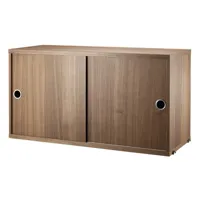 string furniture - caisson system en bois, acier inoxydé couleur bois naturel 78 x 75.94 42 cm designer nils strinning made in design