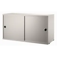 string furniture - caisson system beige 78 x 52.41 42 cm designer nils strinning bois, mdf laqué