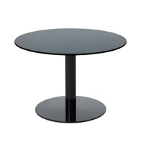 tom dixon - table basse flash en verre, acier laqué couleur noir 62.66 x 40 cm designer made in design