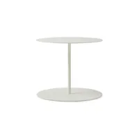 cappellini - table basse gong en métal couleur blanc 69.93 x 42 cm designer giulio made in design