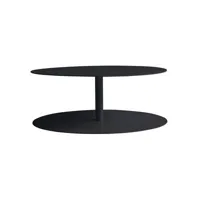 cappellini - table basse gong en métal couleur noir 73.99 x 28 cm designer giulio made in design