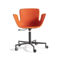 cappellini - fauteuil à roulettes juli en plastique, polypropylène renforcé couleur orange 83.2 x cm designer werner aissllinger made in design