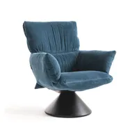 cappellini - fauteuil rembourré lud'o en tissu, spolyéthylène recyclé couleur vert 102.6 x cm designer patricia urquiola made in design