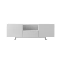 cappellini - buffet luxor en bois, stratifié revêtu d'aluminium couleur blanc 270 x 120.55 90 cm designer giulio made in design