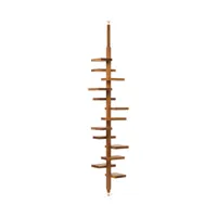 mogg - etagère rotative adélaide en bois, bois massif iroko couleur naturel 98.65 x 230.5 cm designer claudio  bitetti made in design