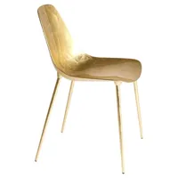 opinion ciatti - chaise mammamia en métal, feuilles d'or couleur or 78.62 x 47 79 cm designer marcello ziliani made in design