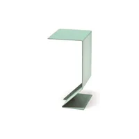 moroso - table d'appoint mark en métal, acier couleur vert 27 x 21 51 cm designer marc a. thorpe made in design