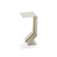 moroso - table d'appoint mark en métal, acier couleur blanc 27 x 21 51 cm designer marc a. thorpe made in design