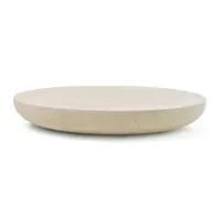 mogg - table basse olo en pierre, béton ciré couleur beige 83.2 x 15 cm designer antonio facco made in design