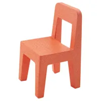 magis - chaise enfant en plastique, polypropylène couleur orange 30 x 62 55 cm designer enzo mari made in design