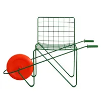 magis - chaise enfant trotter en métal, polypropylène couleur vert 77 x 36.5 54 cm designer rogier van male made in design