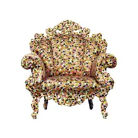 cappellini - fauteuil rembourré proust en tissu, polyuréthane expansé couleur multicolore 119.72 x cm designer alessandro mendini made in design