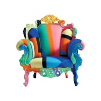 cappellini - fauteuil rembourré proust en tissu, polyuréthane expansé couleur multicolore 119.72 x cm designer alessandro mendini made in design
