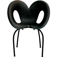moroso - fauteuil empilable en plastique, acier verni couleur noir 66 x 68 80 cm designer ron arad made in design