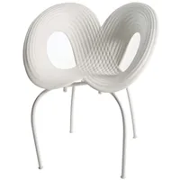 moroso - fauteuil empilable en plastique, acier verni couleur blanc 66 x 68 80 cm designer ron arad made in design