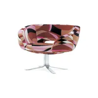 cappellini - fauteuil rembourré rive droite en tissu, mousse polyuréthane couleur rose 96.33 x 71 cm designer patrick norguet made in design