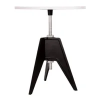 tom dixon - table ronde en pierre, fonte couleur noir 75 x 58 55 cm designer made in design