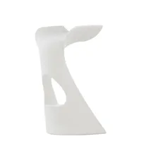 slide - tabouret de bar koncord en plastique, polyéthène recyclable couleur blanc 47 x 42 73 cm designer karim rashid made in design