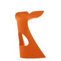 slide - tabouret de bar koncord en plastique, polyéthène recyclable couleur orange 47 x 42 73 cm designer karim rashid made in design