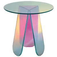 glas italia - table basse shimmer en verre couleur multicolore 121.64 x 50 cm designer patricia urquiola made in design