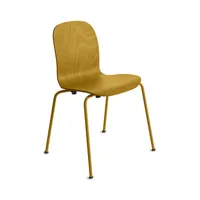 cappellini - chaise empilable tate jaune 77.31 x 80.5 cm designer jasper morrison bois, contreplaqué de hêtre teinté