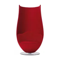 cappellini - fauteuil rembourré tulip en tissu, mousse polyuréthane couleur rouge 129.62 x 163 cm designer marcel wanders made in design