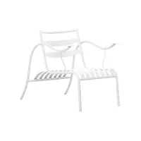 cappellini - fauteuil thinking man's chair en métal, métal verni couleur blanc 90.61 x cm designer jasper morrison made in design