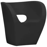 moroso - fauteuil victoria and albert en plastique, polyéthylène couleur noir 67 x 74 77 cm designer ron arad made in design