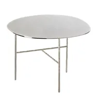opinion ciatti - table basse xxx en métal, nickel galvanisé couleur métal 62.66 x 38 cm designer lapo made in design