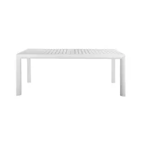 table de jardin extensible en aluminium blanc 8/14 personnes