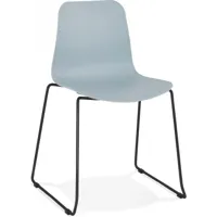 chaise polymère bleu h. assise 48 cm