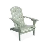 fauteuil de jardin pliable en eucalyptus vert de gris