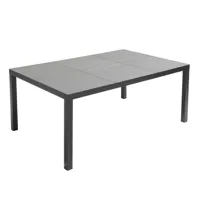 table de jardin céramique 10 places effet béton gris