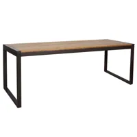 table repas 180 cm bois massif clair