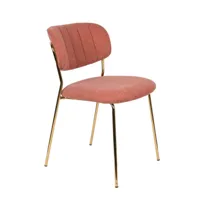 chaise en tissu rose