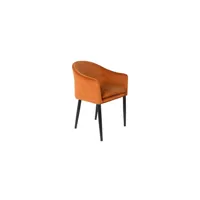chaise en velours orange