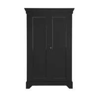 armoire 2 portes en pin noir