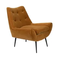 fauteuil lounge en coton marron